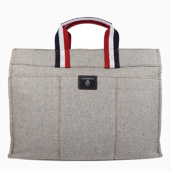 カステルバジャック CASTELBAJAC トートバッグ ハンドバッグ 大 リッツ A4 レディース ベージュ ロゴ ドライビングトート 定価19,800円 軽量 メンズ デニムの画像