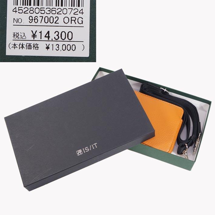 イズイット IS/IT 牛革 ミニショルダーバッグ ストア オレンジ 定価14,300円 メンズ レディース エコバッグ コンパクト サコッシュ 無料ラッピング可能 | IS/IT | 10