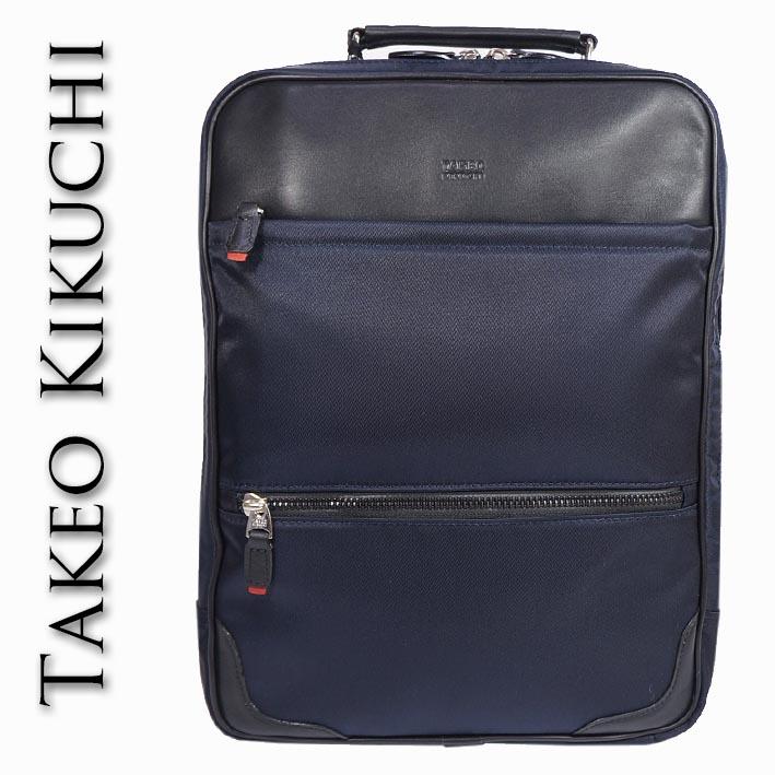 TAKEO KIKUCHI タケオキクチ 牛革使い ビジネスリュック