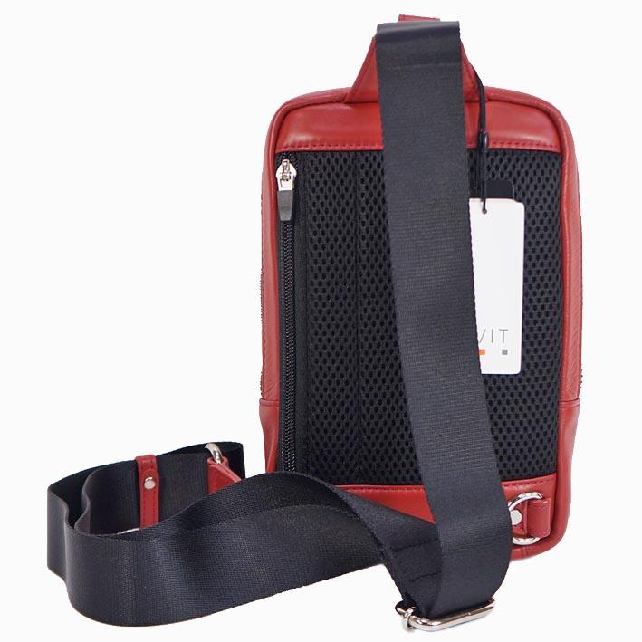 イズイット IS/IT 牛革 レザー ボディバッグ シュルビ レッド 赤 定価23,100円 ワンショルダーバッグ 撥水 軽量 コンパクト オールレザー プレゼント ギフト | IS/IT | 05
