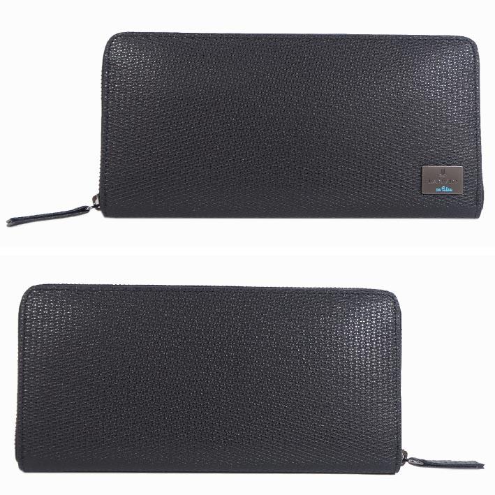 LANVIN en Bleu ランバンオンブルー 牛革 ラウンドファスナー 長財布