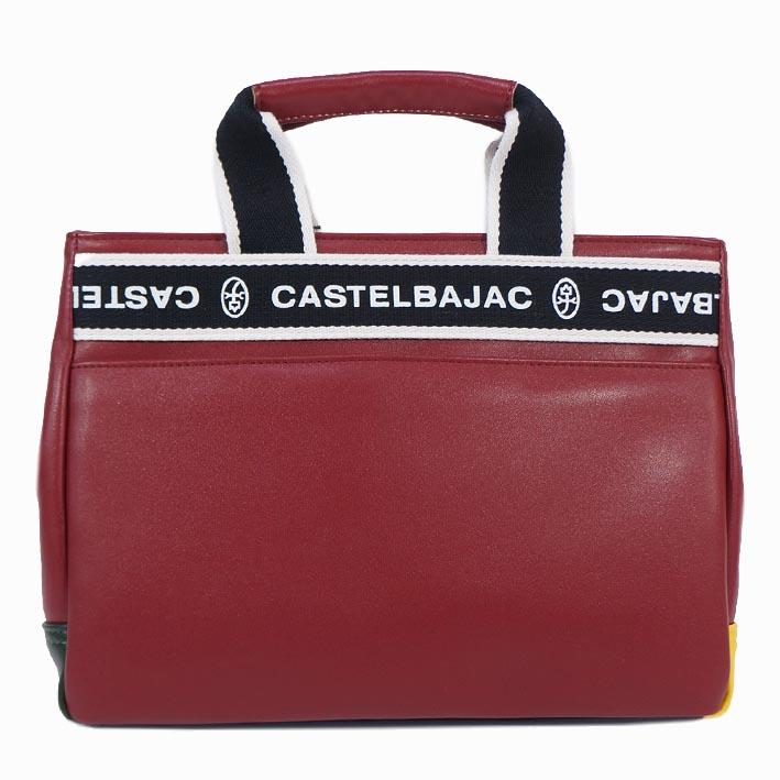 CASTELBAJACのドミネ ドライビングトートバッグ（レッド、合皮） CASTELBAJACのドミネ ドライビングトートバッグ（レッド、合皮）