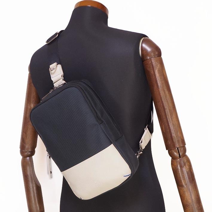 新品 LANVIN en Bleu ホライゾン ボディバッグ Ⓗ LANVIN en Bleu ランバンオンブルー ボディバッグ ホライゾン メンズ