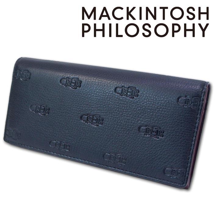 マッキントッシュフィロソフィー MACKINTOSH PHILOSOPHY 牛革 長財布 バッキンガムベア メンズ ブラック×パープル　黒 紫 定価16,500円 無料ラッピング可能 | MACKINTOSH PHILOSOPHY