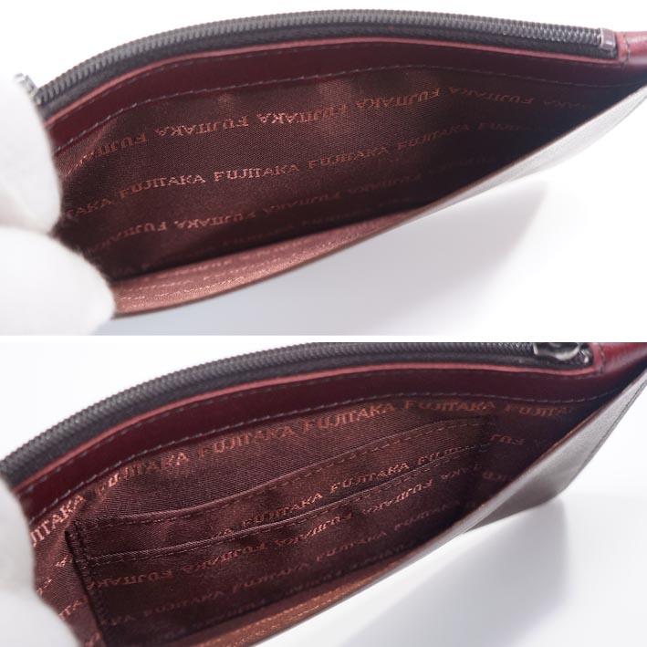 展示品 フジタカ FUJITAKA レザー 薄型 長財布 メンズ ブラウン系（グレー系） 日本製 牛革 箱なし | FUJITAKA | 01