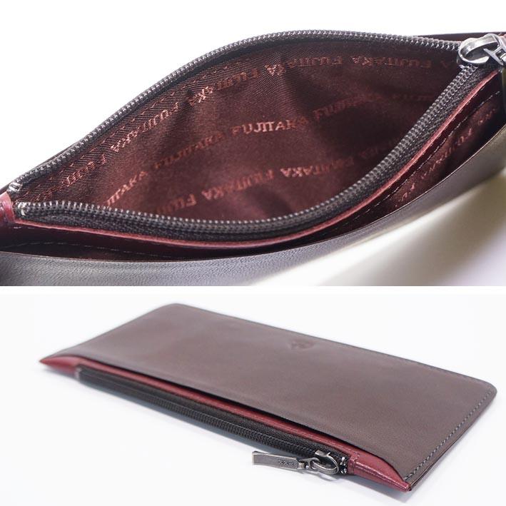 展示品 フジタカ FUJITAKA レザー 薄型 長財布 メンズ ブラウン系（グレー系） 日本製 牛革 箱なし | FUJITAKA | 02