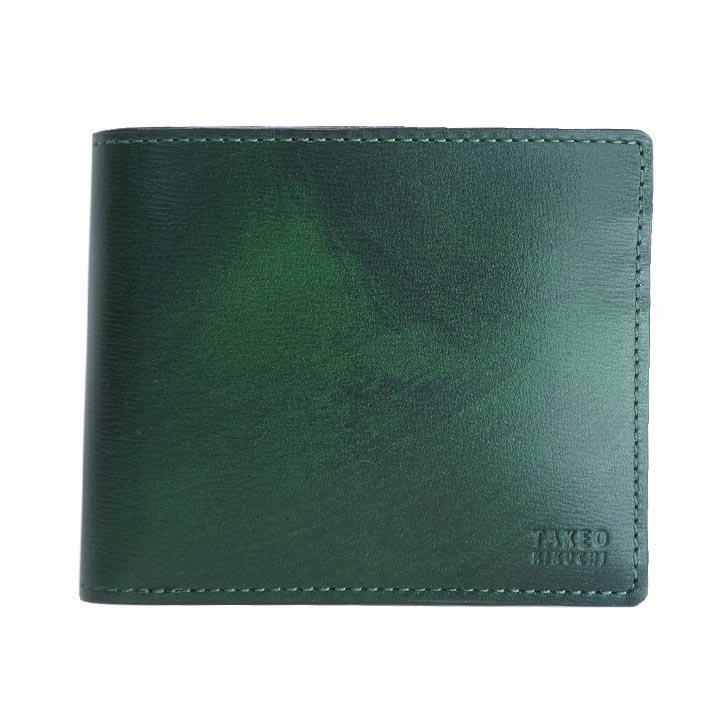 TAKEO KIKUCHI（タケオキクチ） 箱なし 牛革 二つ折り財布 ルーナ