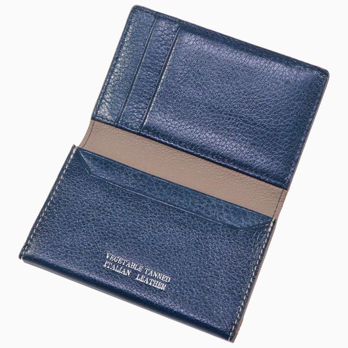 展示品 タケオキクチ THE SHOP TK 牛革 名刺入れ ヴィーノ メンズ ネイビー 紺 本革 レザー イタリアンレザー カードケース | THE SHOP TK | 01