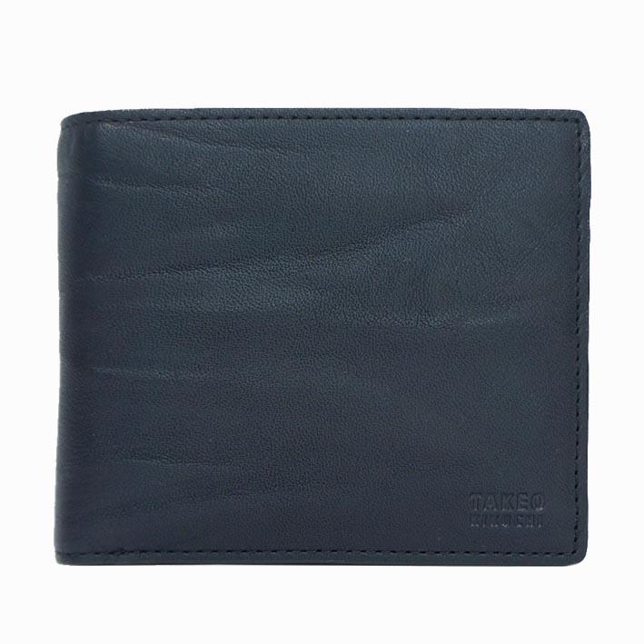 展示品 タケオキクチ TAKEO KIKUCHI 牛革 二つ折り財布 スクイーズ ブラック 黒 メンズ レザー 定価17,600円 | TAKEO KIKUCHI | 04