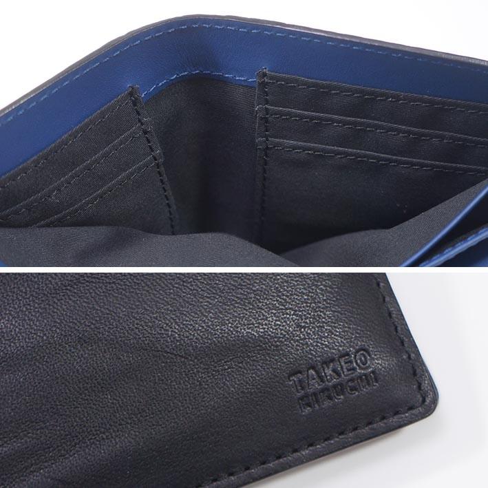 展示品 タケオキクチ TAKEO KIKUCHI 牛革 二つ折り財布 スクイーズ ブラック 黒 メンズ レザー 定価17,600円 | TAKEO KIKUCHI | 06