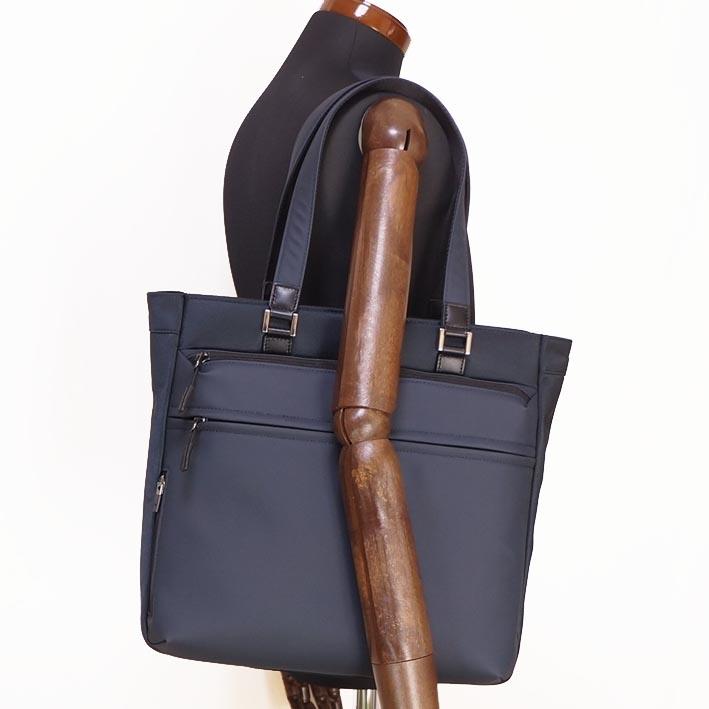タケオキクチ TAKEO KIKUCHI 撥水加工 トートバッグ メンズ A4 ネイビー 紺 ビジカジ 13インチPC収納 軽量 出張 セットアップ機能あり | TAKEO KIKUCHI | 11
