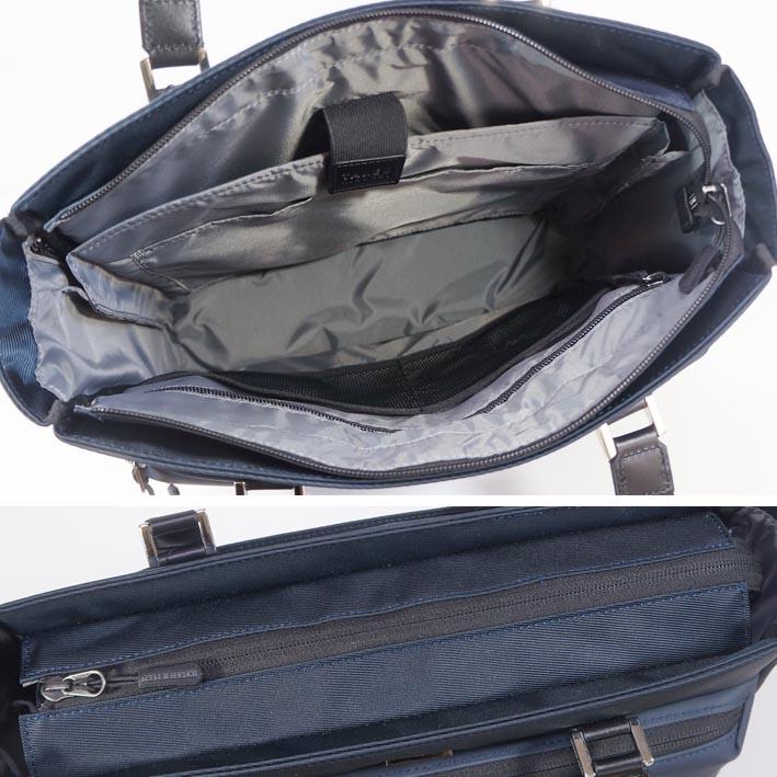 タケオキクチ TAKEO KIKUCHI 撥水加工 トートバッグ メンズ A4 ネイビー 紺 ビジカジ 13インチPC収納 軽量 出張 セットアップ機能あり | TAKEO KIKUCHI | 02