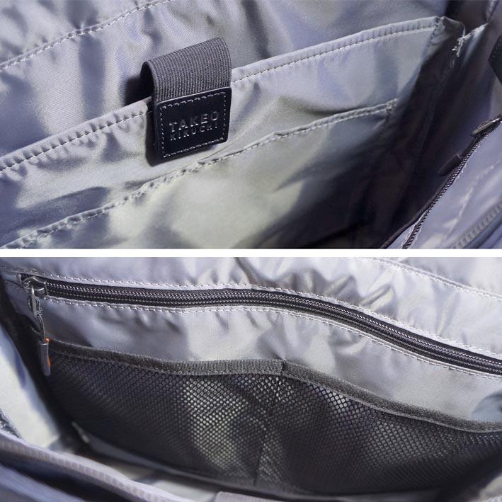 タケオキクチ TAKEO KIKUCHI 撥水加工 トートバッグ メンズ A4 ネイビー 紺 ビジカジ 13インチPC収納 軽量 出張 セットアップ機能あり | TAKEO KIKUCHI | 03