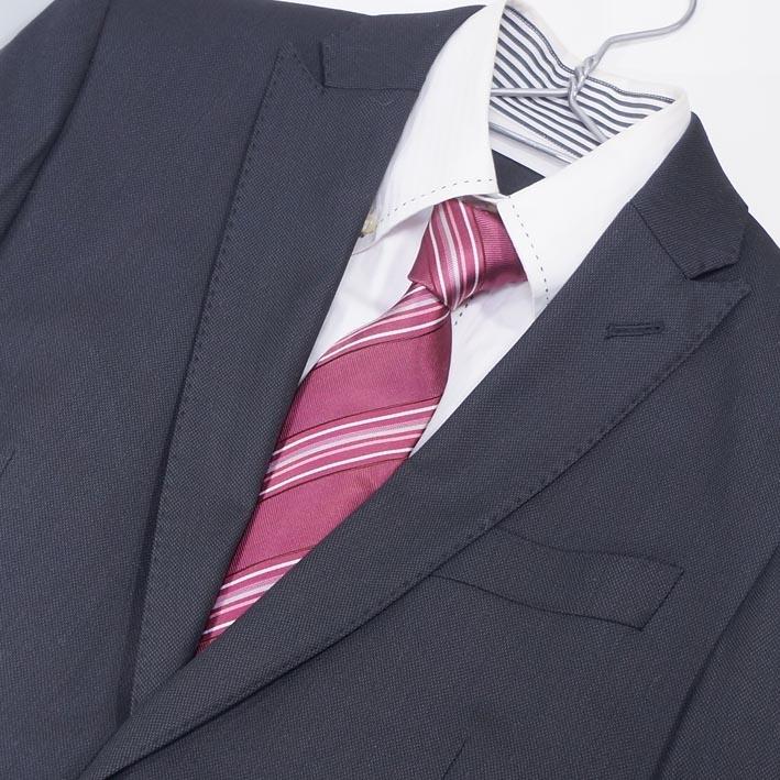 レノマパリス renoma PARIS シルク ストライプ柄 ネクタイ ボルドー系 赤 メンズ 日本製 リクルートスーツ ギフト プレゼント 無料ラッピング可能 | renoma PARIS | 04