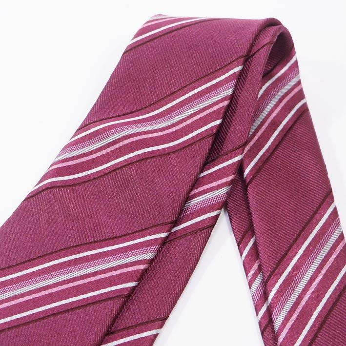 レノマパリス renoma PARIS シルク ストライプ柄 ネクタイ ボルドー系 赤 メンズ 日本製 リクルートスーツ ギフト プレゼント 無料ラッピング可能 | renoma PARIS | 05