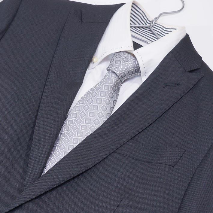 エポカウォモ EPOCA UOMO シルク 幾何学模様 ネクタイ シルバーグレー系 メンズ 日本製 結婚式 パーティー 絹 プレゼント ギフト 無料ラッピング可能 | EPOCA UOMO | 04