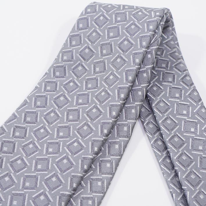エポカウォモ EPOCA UOMO シルク 幾何学模様 ネクタイ シルバーグレー系 メンズ 日本製 結婚式 パーティー 絹 プレゼント ギフト 無料ラッピング可能 | EPOCA UOMO | 05