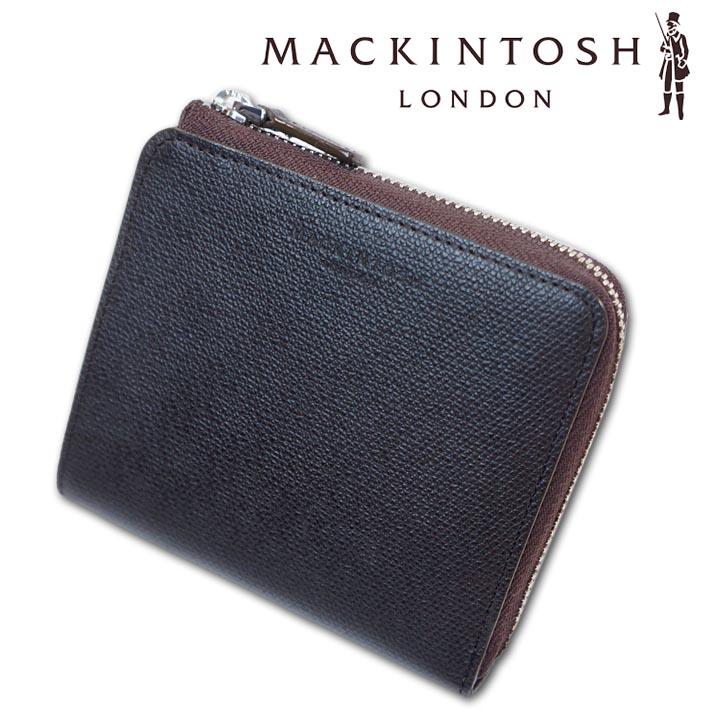 展示品 マッキントッシュロンドン PEEK ピーク 牛革 二つ折り財布 MACKINTOSH LONDON メンズ ブラウン L字ファスナー レザー 箱なし | MACKINTOSH LONDON