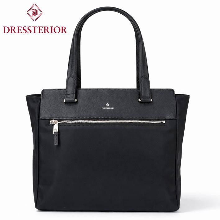 ドレステリア トートバッグ ユース A4 862701 DRESSTERIOR レザー ナイロン メンズ ブラック 黒 ビジネストート 定価38,500円 本革 通勤 軽量 新品 正規品の画像