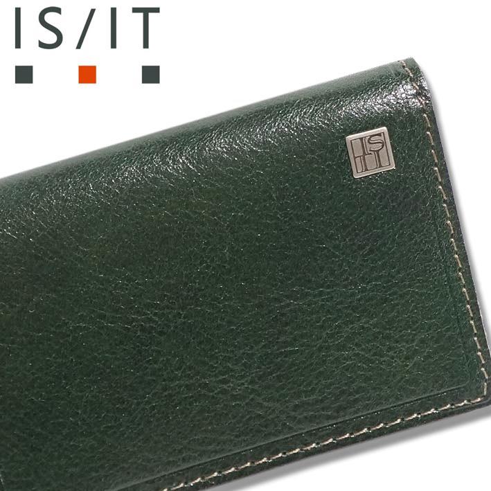 イズイット 名刺入れ ルチード 958601 IS/IT グリーン 緑 メンズ イタリアンレザー 牛革 ISIT カードケース プレゼント ギフト 無料ラッピング可能 新品 未使用 | IS/IT | 03