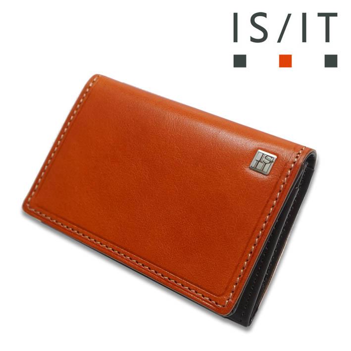 イズイット 名刺入れ ルチード 958601 IS/IT ブラウン系 メンズ イタリアンレザー 牛革 ISIT カードケース プレゼント ギフト 無料ラッピング可能 新品 未使用 | IS/IT