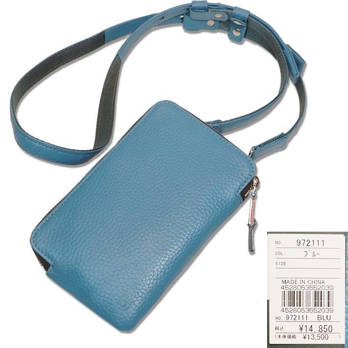 イズイット スマホショルダーバッグ ノボ 972111 IS/IT ブルー 青 メンズ レディース レザー ISIT ミニショルダーバッグ 財布機能 コンパクト キャッシュレス | IS/IT | 10