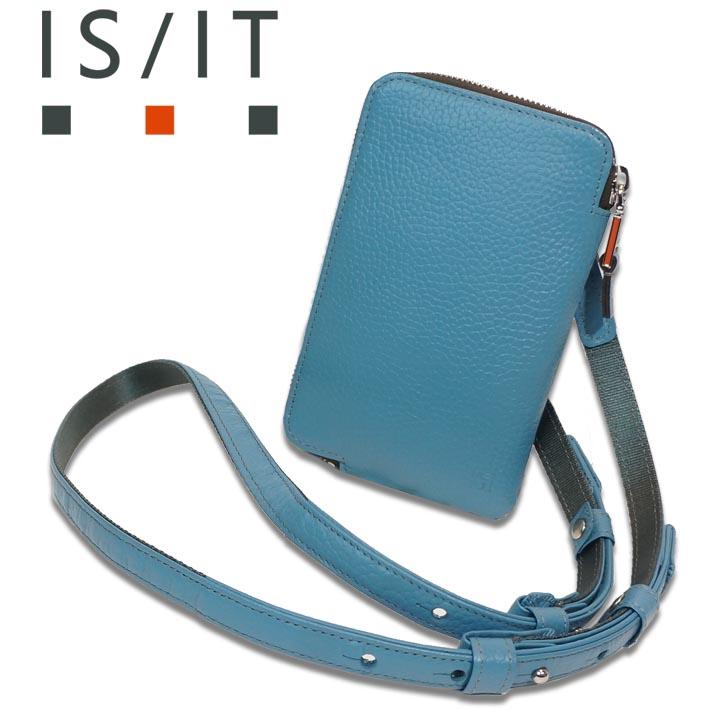 イズイット スマホショルダーバッグ ノボ 972111 IS/IT ブルー 青 メンズ レディース レザー ISIT ミニショルダーバッグ 財布機能 コンパクト キャッシュレス | IS/IT | 02