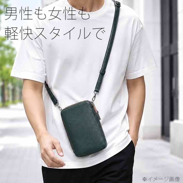 イズイット スマホショルダーバッグ ノボ 972111 IS/IT ブラック 黒 メンズ レディース レザー ISIT ミニショルダーバッグ 財布機能 コンパクト キャッシュレス | IS/IT | 10