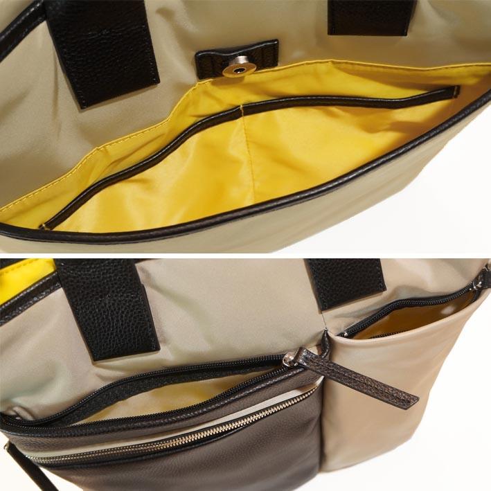 ランバンオンブルー ショルダーバッグ A4 サント２ 545102 メンズ ベージュ LANVIN en Bleu ヘルメットバッグ 軽量 旅行 ２WAY トートバッグ 定価29,700円 | LANVIN en Bleu | 07