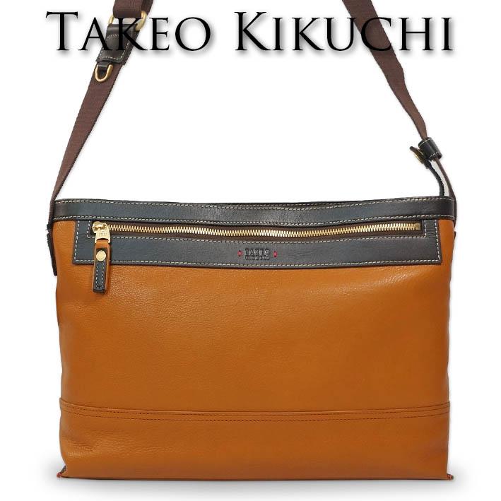 タケオキクチ レザー ショルダーバッグ マンチェスター A4 705163 TAKEO KIKUCHI キャメル メンズ 定価34,100円 撥水 牛革 プレゼント ギフト 新品 未使用 | TAKEO KIKUCHI | 04