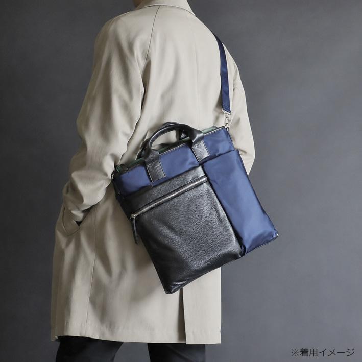 ランバンオンブルー ショルダーバッグ A4 サント２ 545102 メンズ ネイビー 紺 LANVIN en Bleu ヘルメットバッグ 軽量 旅行 ２WAY トートバッグ 定価29,700円 | LANVIN en Bleu | 10