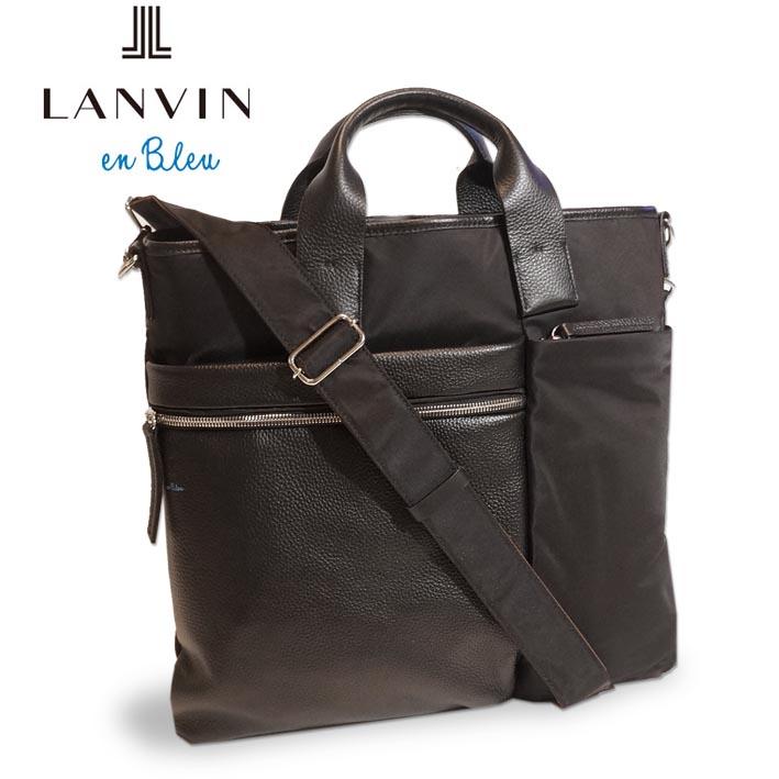ランバンオンブルー ショルダーバッグ A4 サント２ 545102 メンズ ブラック 黒 LANVIN en Bleu ヘルメットバッグ 軽量 旅行 ２WAY トートバッグ 定価29,700円 | LANVIN en Bleu