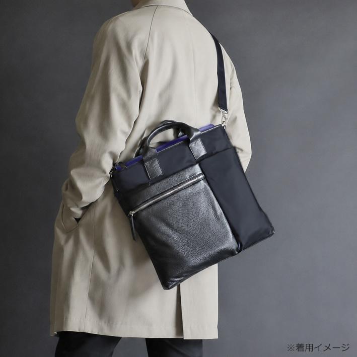 ランバンオンブルー ショルダーバッグ A4 サント２ 545102 メンズ ブラック 黒 LANVIN en Bleu ヘルメットバッグ 軽量 旅行 ２WAY トートバッグ 定価29,700円 | LANVIN en Bleu | 10