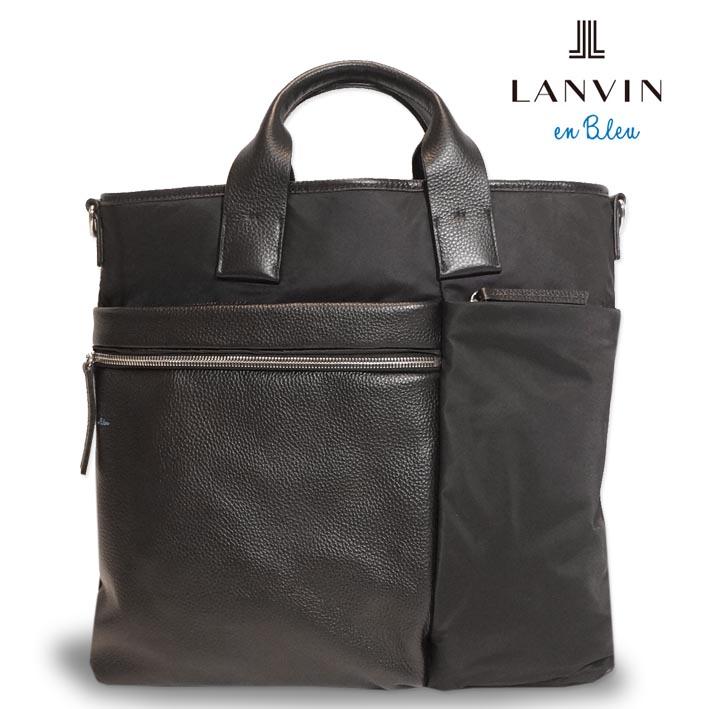 ランバンオンブルー ショルダーバッグ A4 サント２ 545102 メンズ ブラック 黒 LANVIN en Bleu ヘルメットバッグ 軽量 旅行 ２WAY トートバッグ 定価29,700円 | LANVIN en Bleu | 04