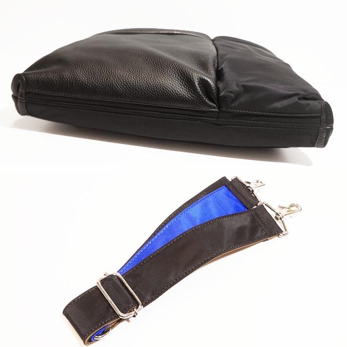 ランバンオンブルー ショルダーバッグ A4 サント２ 545102 メンズ ブラック 黒 LANVIN en Bleu ヘルメットバッグ 軽量 旅行 ２WAY トートバッグ 定価29,700円 | LANVIN en Bleu | 06