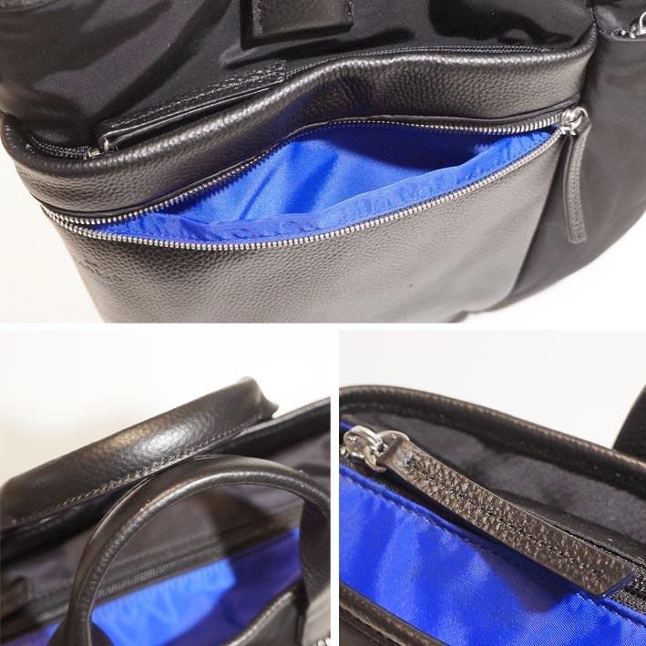 ランバンオンブルー ショルダーバッグ A4 サント２ 545102 メンズ ブラック 黒 LANVIN en Bleu ヘルメットバッグ 軽量 旅行 ２WAY トートバッグ 定価29,700円 | LANVIN en Bleu | 08