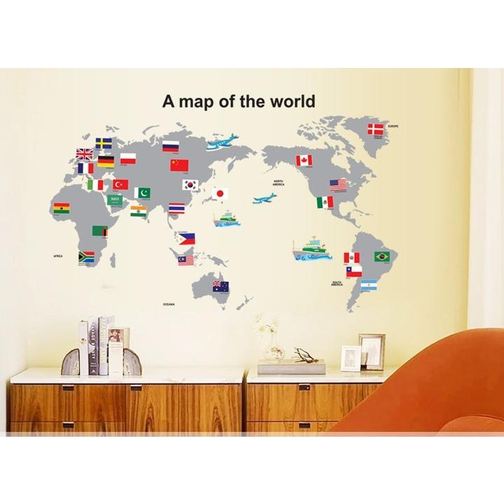 柔らかい ウォールステッカー 世界地図 国旗 フラグ Map 地図 子供 知育 旅行 カラフル リメイクシート シール 壁紙 おしゃれ 賃貸 Diy 剥がせる 人気 模様替え カフェ Cisama Sc Gov Br