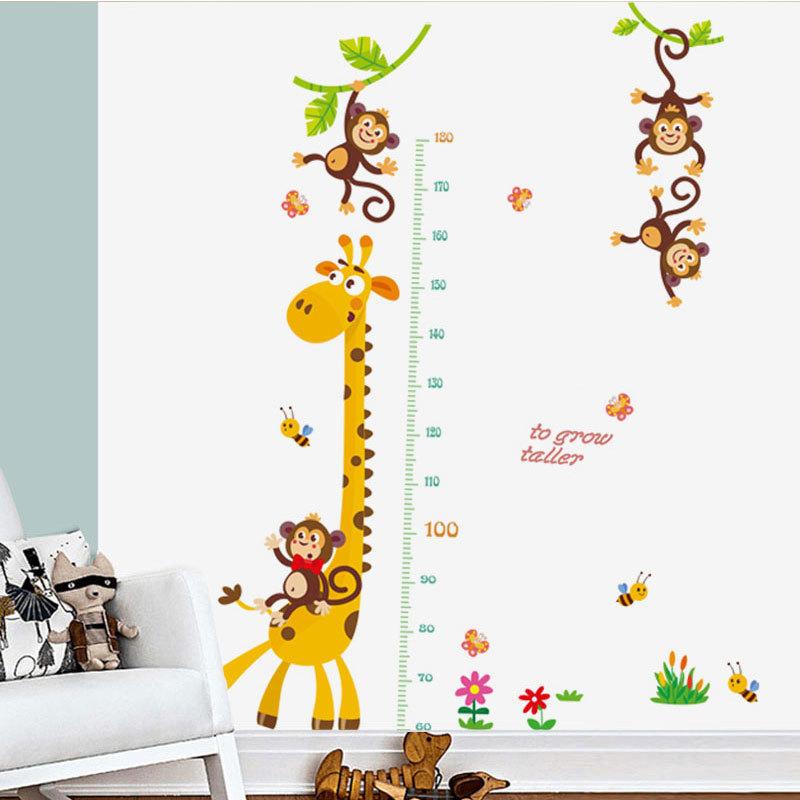 最高品質の ウォールステッカー 身長計 キリン 蝶々 かわいい 子供 リメイクシート シール 壁紙 おしゃれ 賃貸 Diy 剥がせる 人気 模様替え カフェ Aynaelda Com