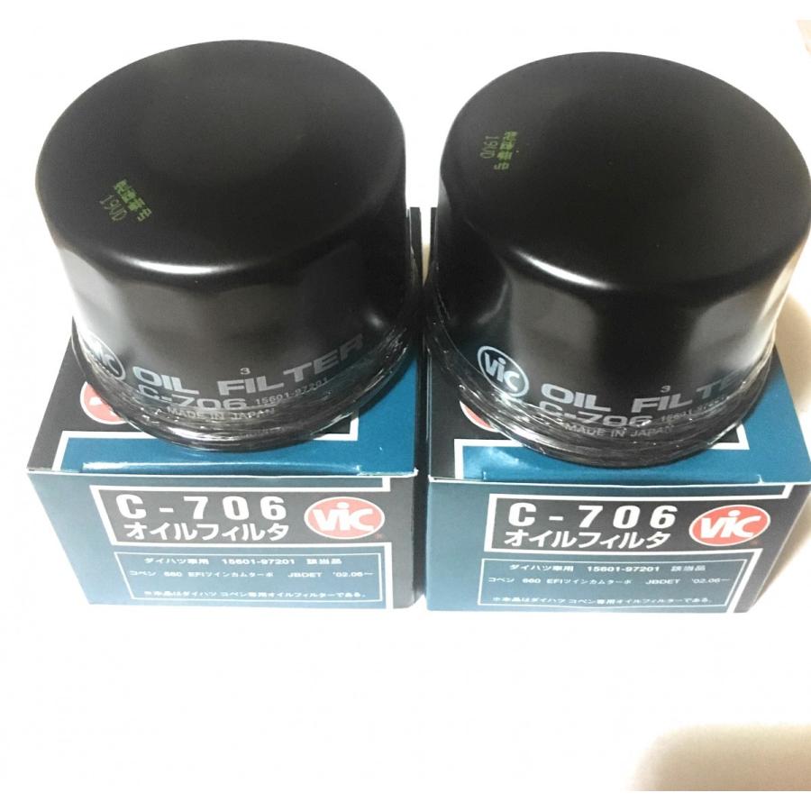 2個セット ダイハツ コペン L880K オイルエレメント オイルフィルター 15601-97201 日本製 エイケン工業 レターパック発送 | 