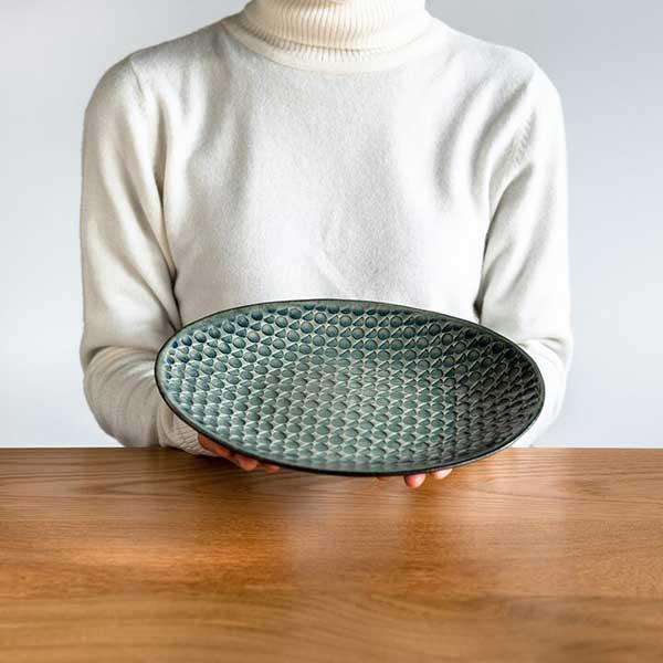 日と月 平皿 （大） 信楽焼 日本製／３種類 | ブランド登録なし | 09