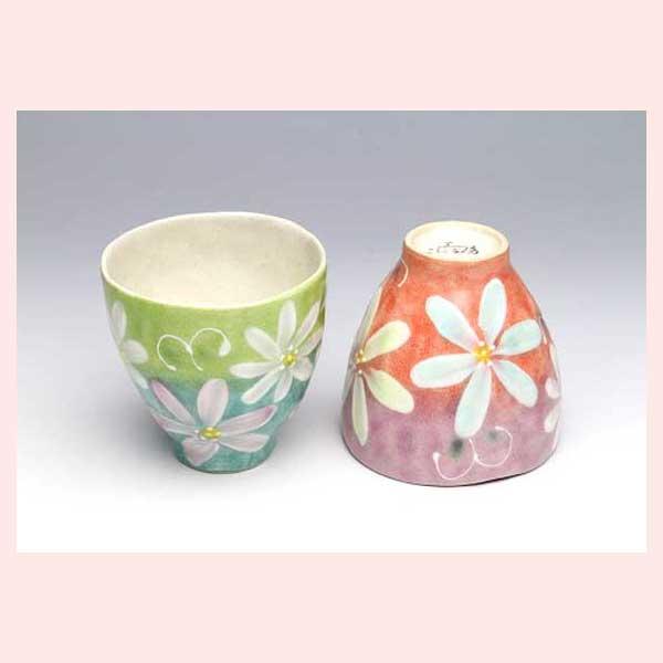 瀬戸焼　こはる工房　白盛花　湯呑／２種類 | ブランド登録なし