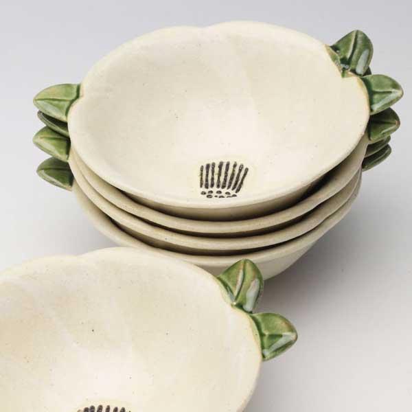 5枚セット）瀬戸焼 織部花椿 小鉢揃 93437 : セレクトショップ