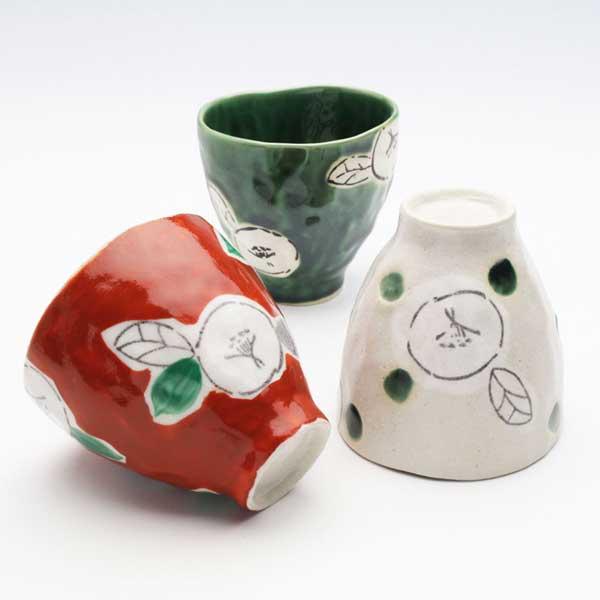 （３Ｐセット）瀬戸焼　志野椿　湯呑／２種類 | ブランド登録なし | 13