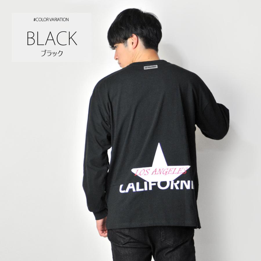 ビッグシルエット ビッグTシャツ ロンT メンズ 長袖 プリント 春秋冬 ストリート 韓国ファッション サーフ ロゴ ホワイト ベージュ ブラック 白 黒 M L XL LL 2L | EVOLUTION | 05