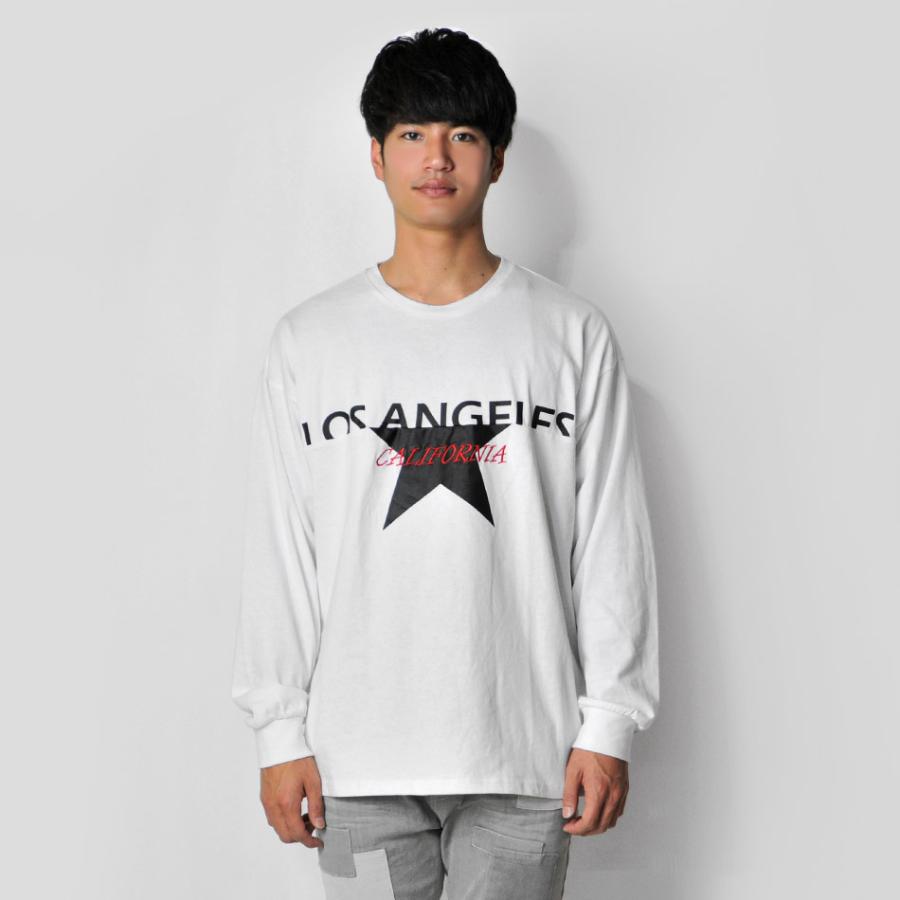 ビッグシルエット ビッグTシャツ ロンT メンズ 長袖 プリント 春秋冬 ストリート 韓国ファッション サーフ ロゴ ホワイト ベージュ ブラック 白 黒 M L XL LL 2L | EVOLUTION | 06