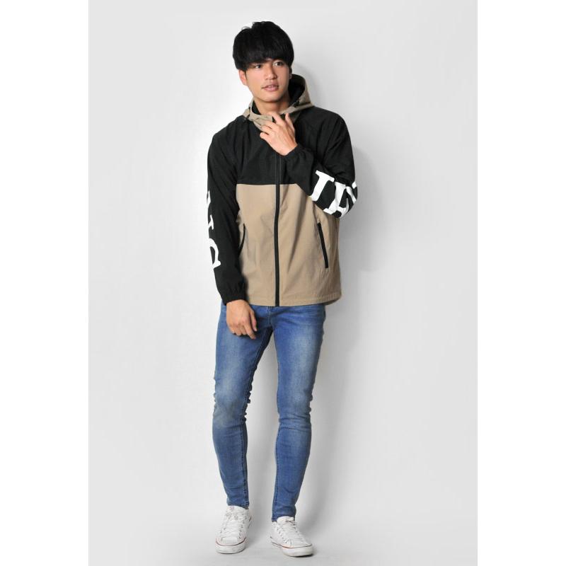 マウンテンパーカー メンズ ストリート  韓国 モード アウトドア 春秋冬 プリント ホワイト ベージュ 白 M L エボリューション evolution | EVOLUTION | 08