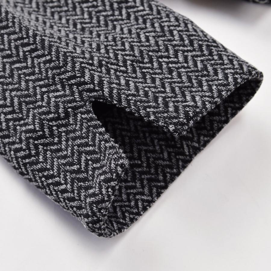 ポロシャツ メンズ イタリアンカラー 7分袖 春夏秋 スキッパー モード系 BITTER ビター 無地 シンプル ホワイト グレー ブラック 白 黒 ジャガード M L XL LL 2L | EVOLUTION | 16