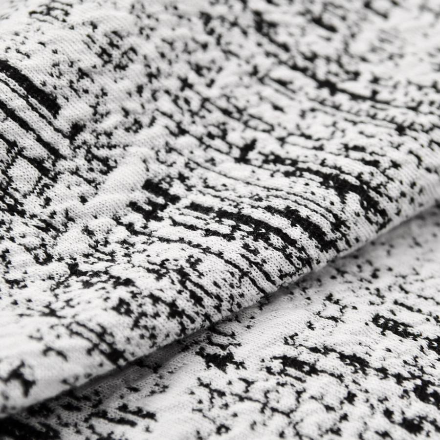 ポロシャツ メンズ イタリアンカラー 7分袖 春夏秋 スキッパー モード BITTER ビター 総柄 シンプル ホワイト ネイビー ブラック 白 紺 黒 ジャガード M L XL | EVOLUTION | 13