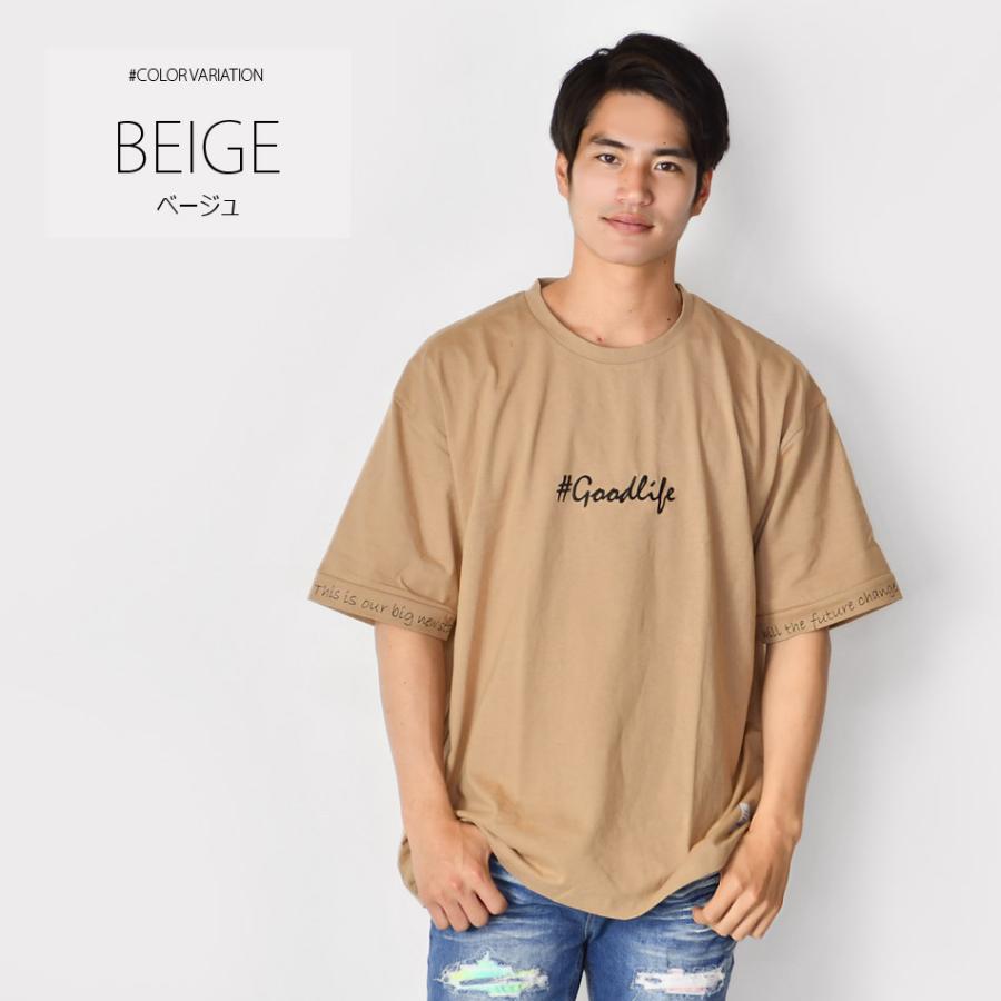 ビッグシルエット Tシャツ メンズ 半袖 大きいサイズ 韓国 ストリート サーフ BITTER ビター ロゴ バックプリント ホワイト ベージュ ブラック 白 黒 M L XL | EVOLUTION | 07