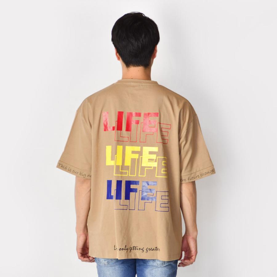 ビッグシルエット Tシャツ メンズ 半袖 大きいサイズ 韓国 ストリート サーフ BITTER ビター ロゴ バックプリント ホワイト ベージュ ブラック 白 黒 M L XL | EVOLUTION | 12